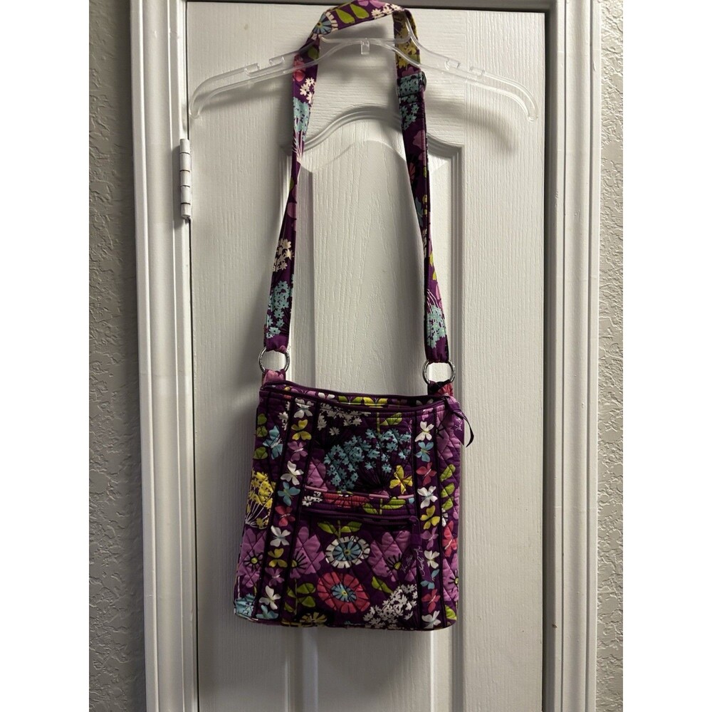 Vera Bradley Flutterby Hipster Crossbody Bag Purse Zipper Pockets Adjustable Str